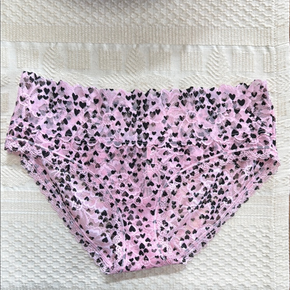 Victoria's Secret Pink Heart Lace Panties